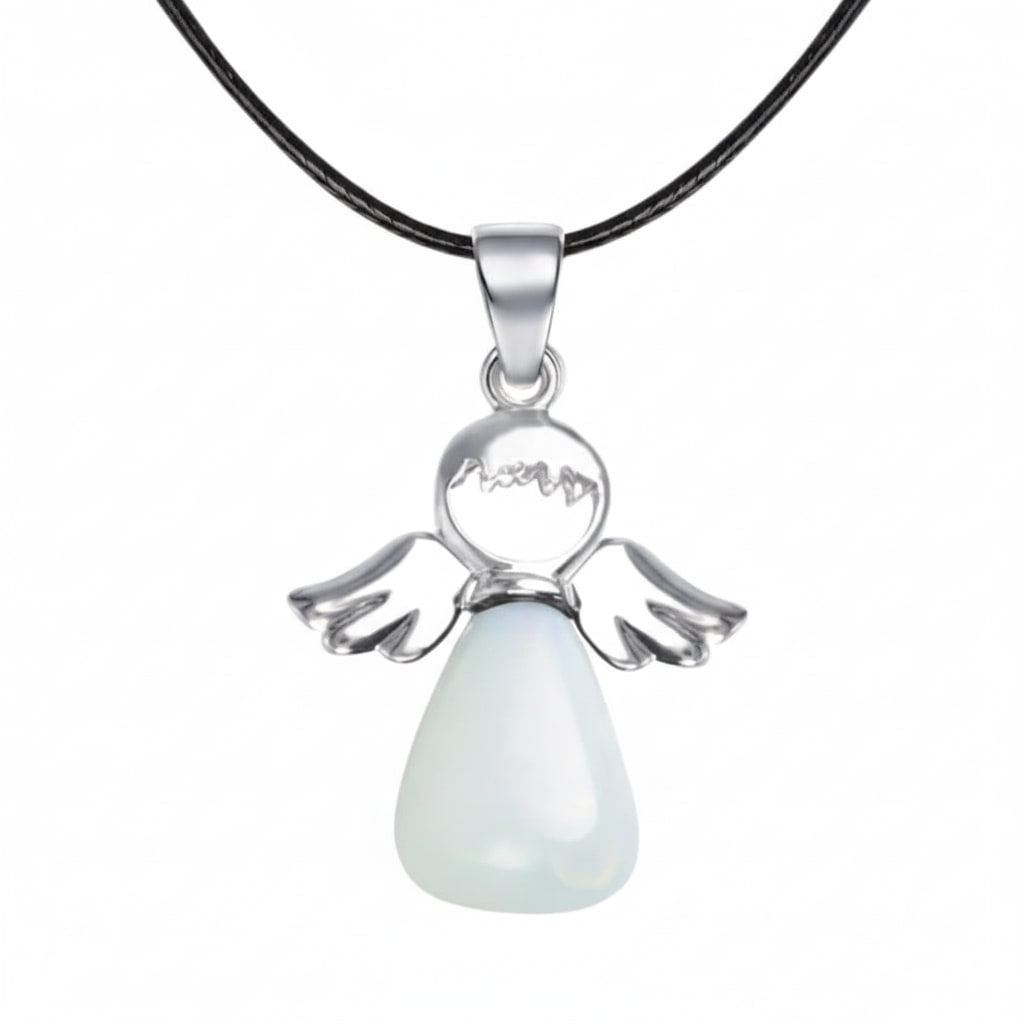 Opalit Halskette - Schutzengel Anhänger