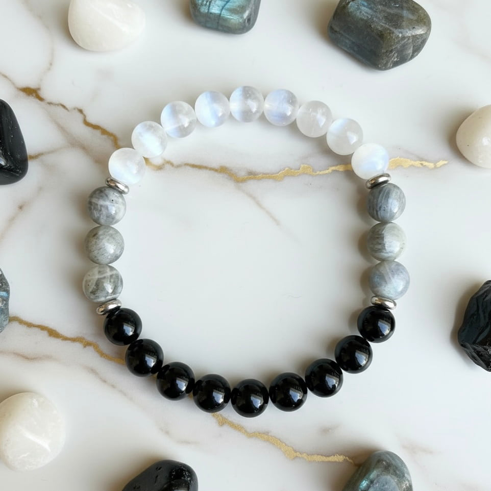 Kristall Kugelarmband - Gemischte Kristalle für Schutz CrystalScents