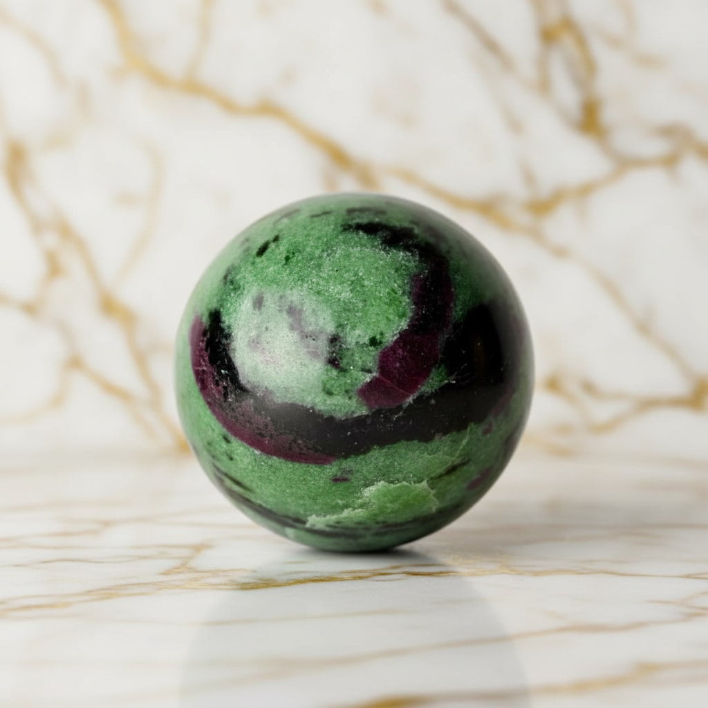 Rubin Zoisit Kugel – Energie & Lebensfreude CrystalScents