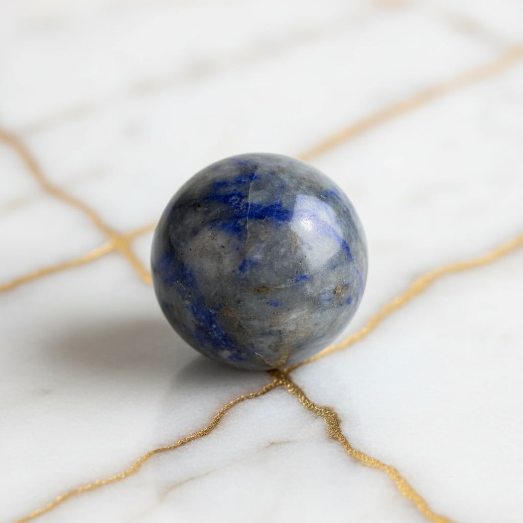 Mini Lapislazuli Kugel - Handschmeichler in tiefem Blau CrystalScents