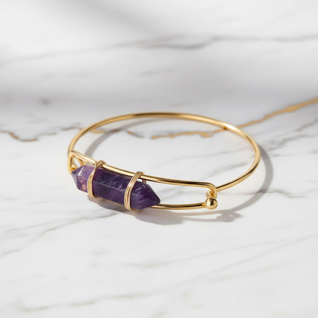 Amethyst Armreif - Harmonie & Ausstrahlung CrystalScents
