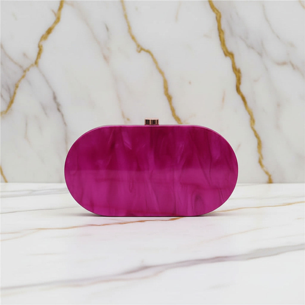 Clutch mit Perlmuttlook in Pink – strahlender Farbakzent CrystalScents
