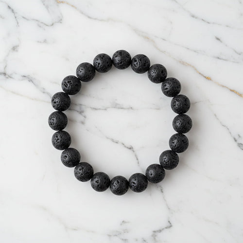 Vulkanstein Kugelarmband - Erdung & innere Stärke CrystalScents