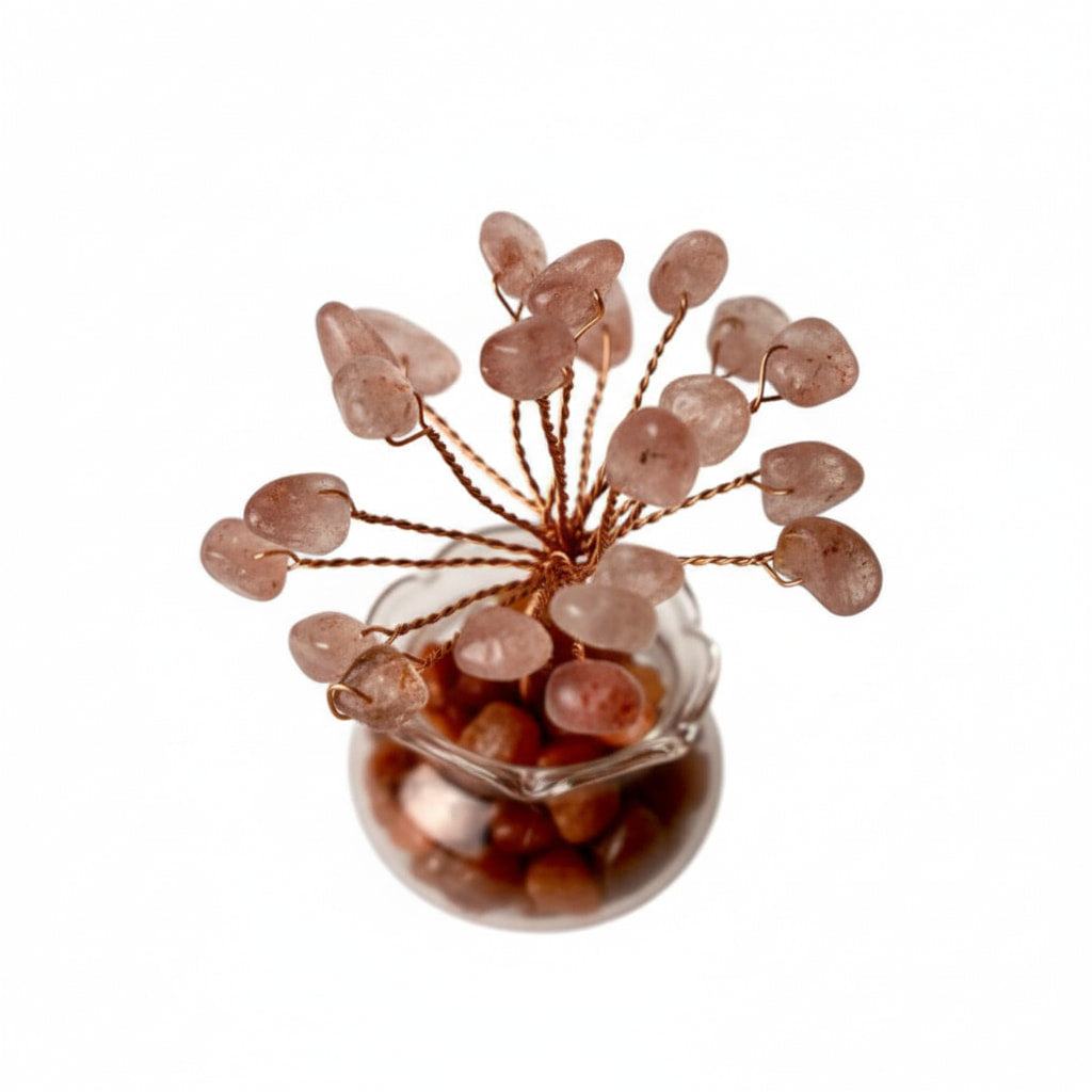 Mini Erdbeerquarz Baum - Für mehr positive Energie CrystalScents