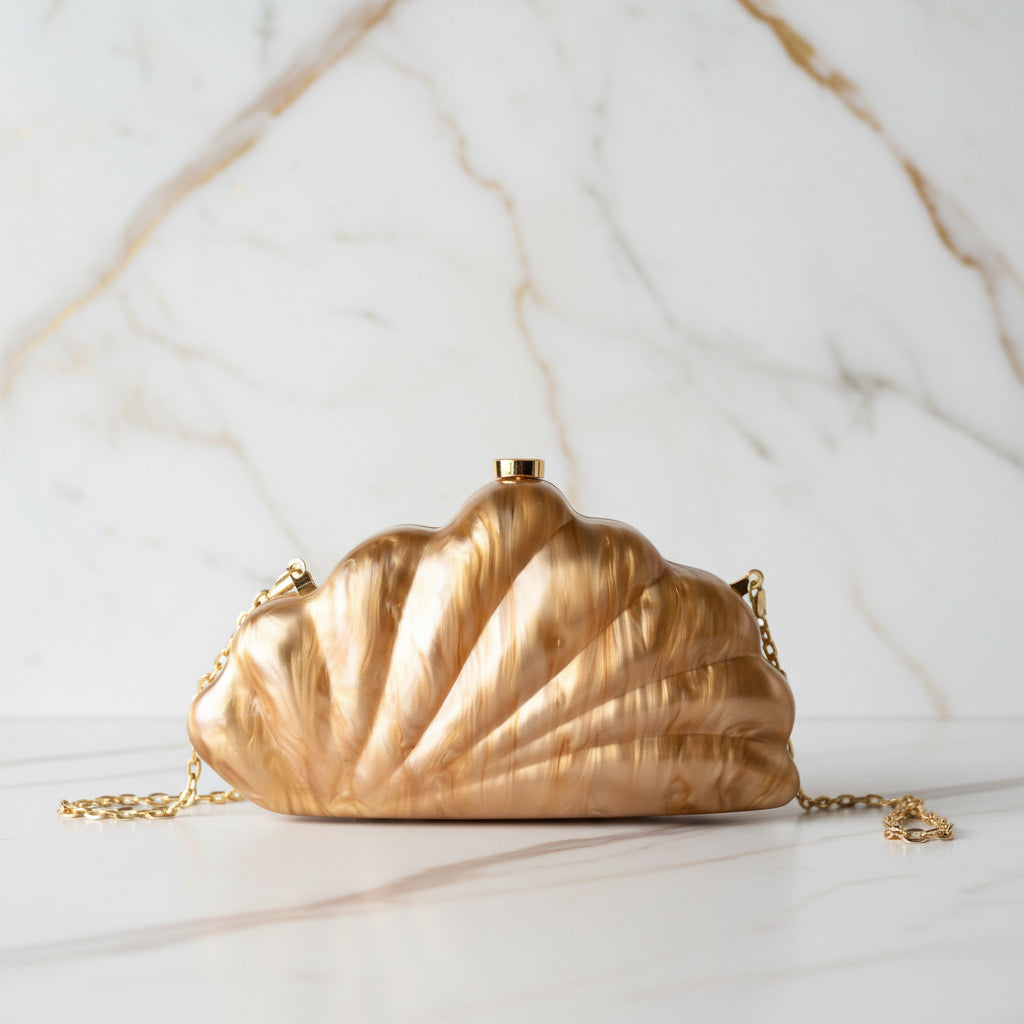Clutch in Bronze – edle Tasche mit zartem Glanz CrystalScents