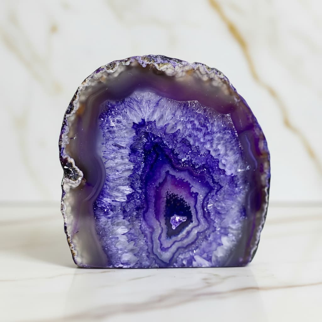 Achat Freiform Lila – Harmonie & positive Energie CrystalScents