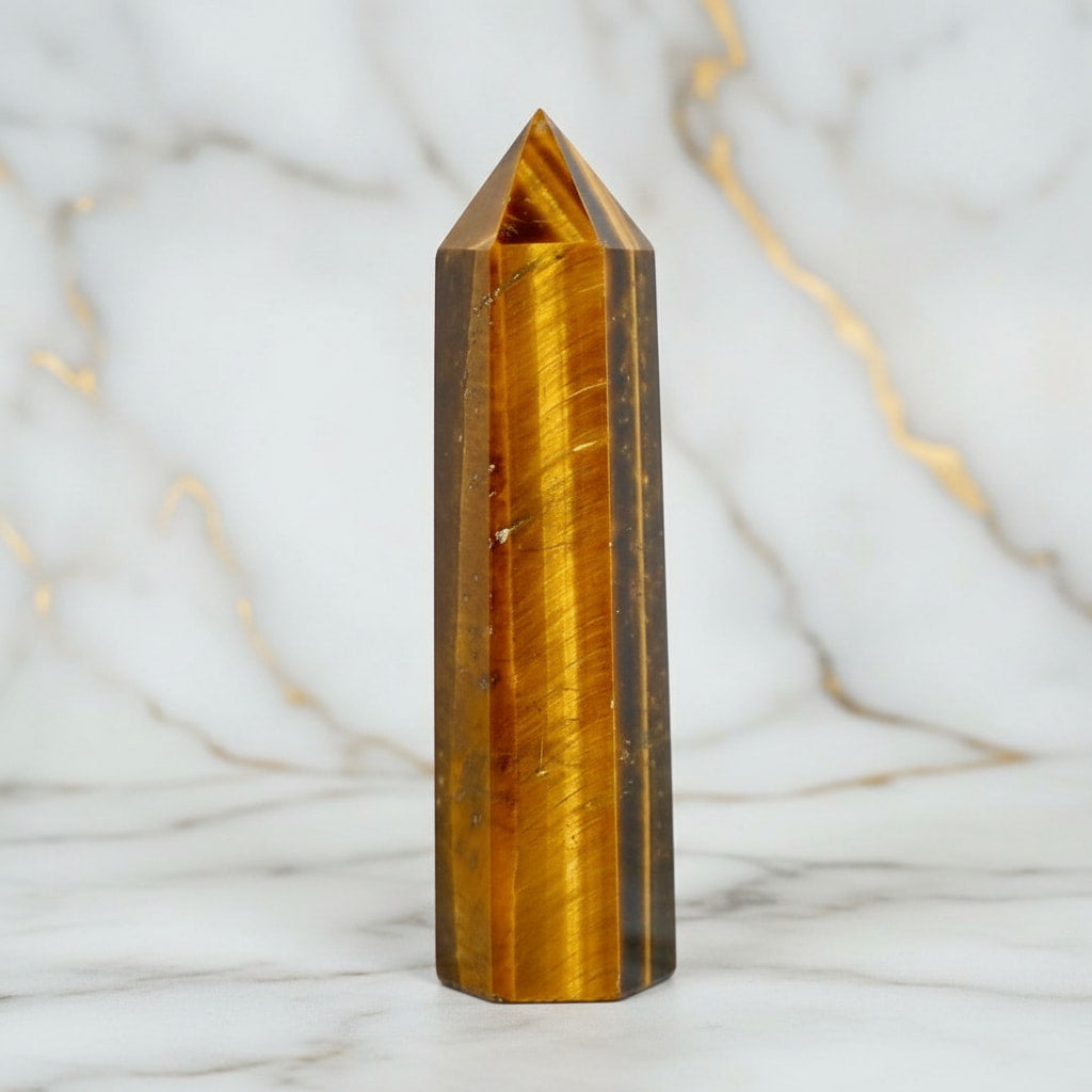 Tigerauge Obelisk – Klarheit & Stärke