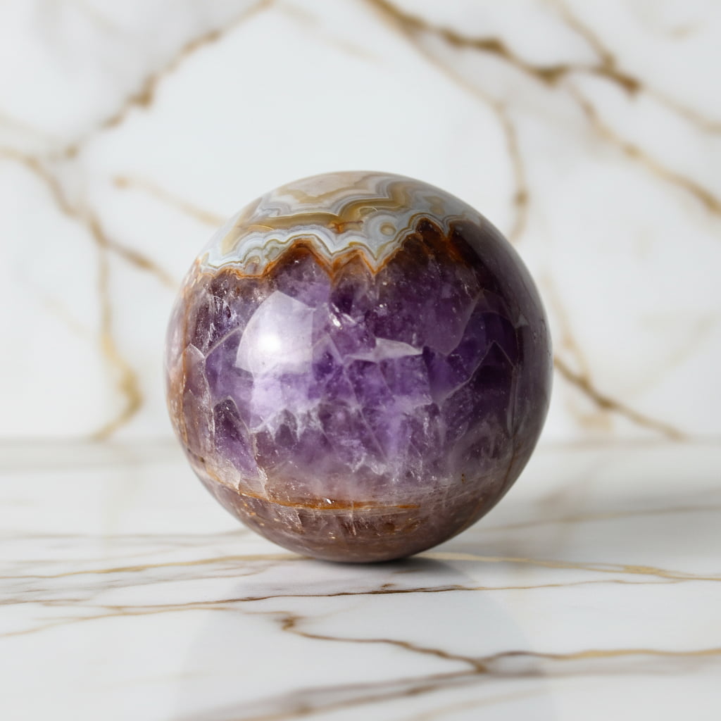 Amethyst Achat Kugel – Eleganter Wohn- & Meditationsbegleiter