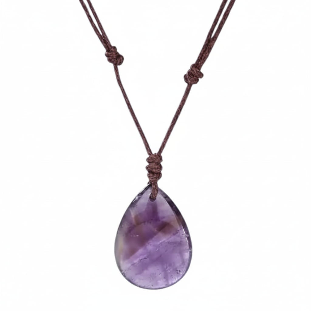 Amethyst Halskette – Tropfenanhänger für Balance CrystalScents