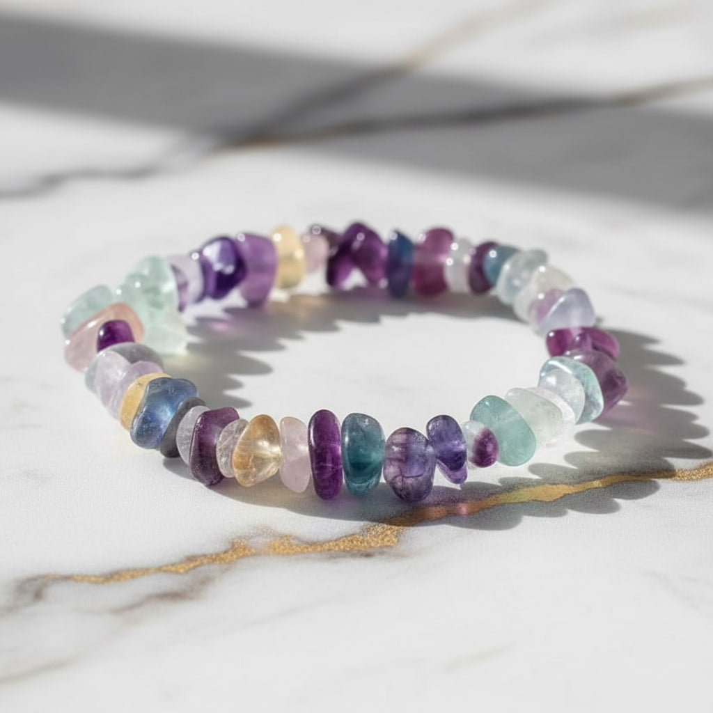 Fluorit Splitterarmband - Fokus & innere Balance CrystalScents
