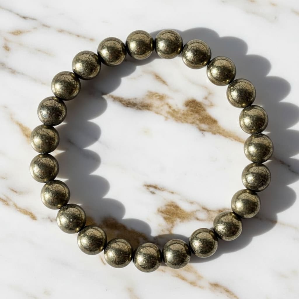 Pyrit Kugelarmband – Reichtum & Tatkraft CrystalScents