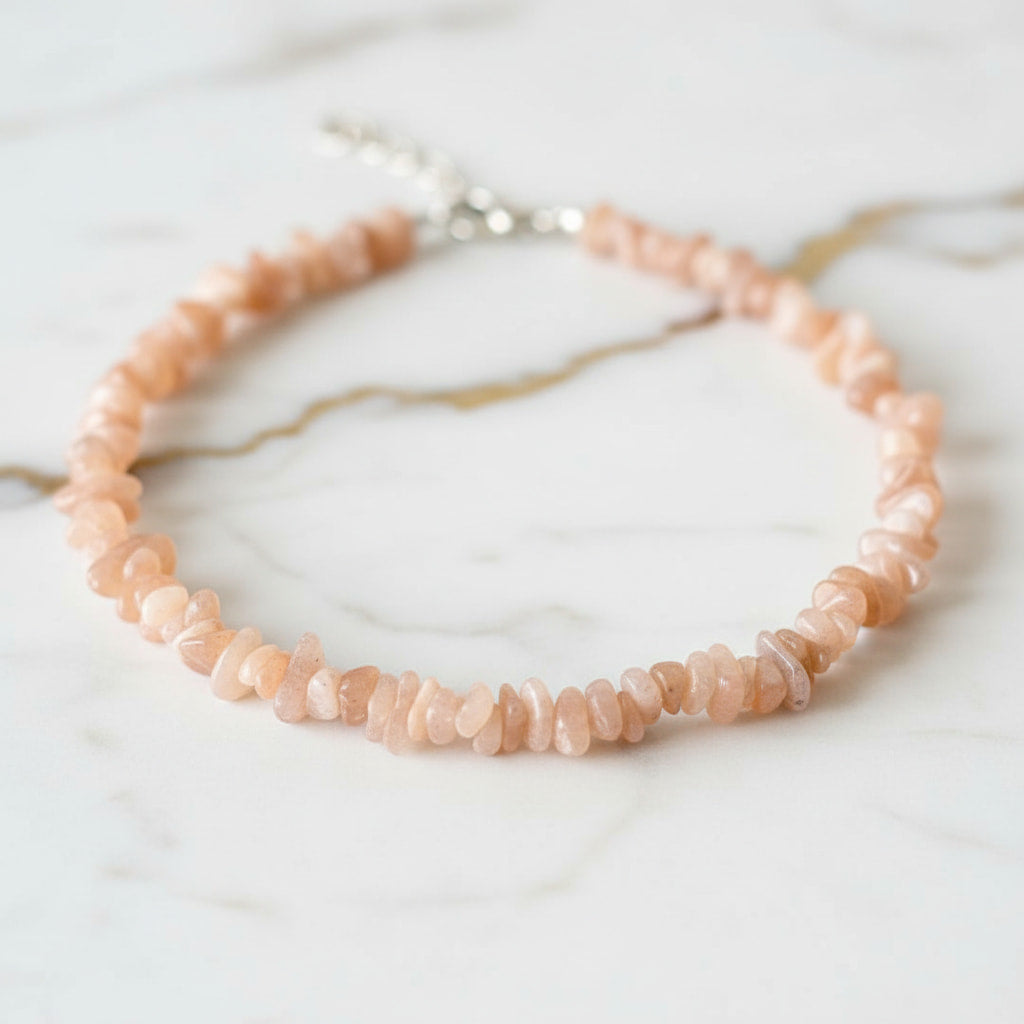 Mondstein Splitter Halskette – Licht & Harmonie