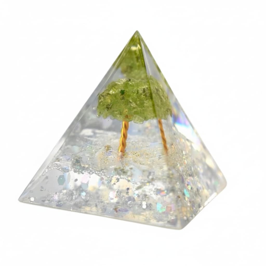 Orgonit Pyramide – Glitzernder Baum CrystalScents