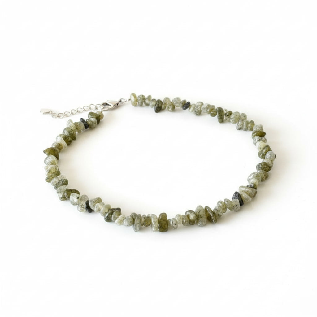 Moosachat Splitter Halskette – Natürliches Schmuckstück