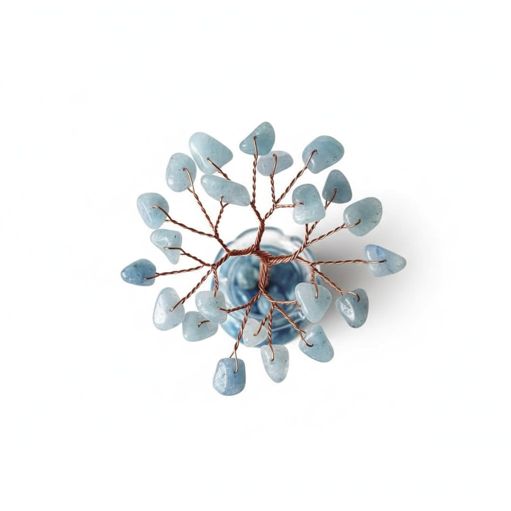 Mini Aquamarin Baum – Leichtigkeit & Natur CrystalScents