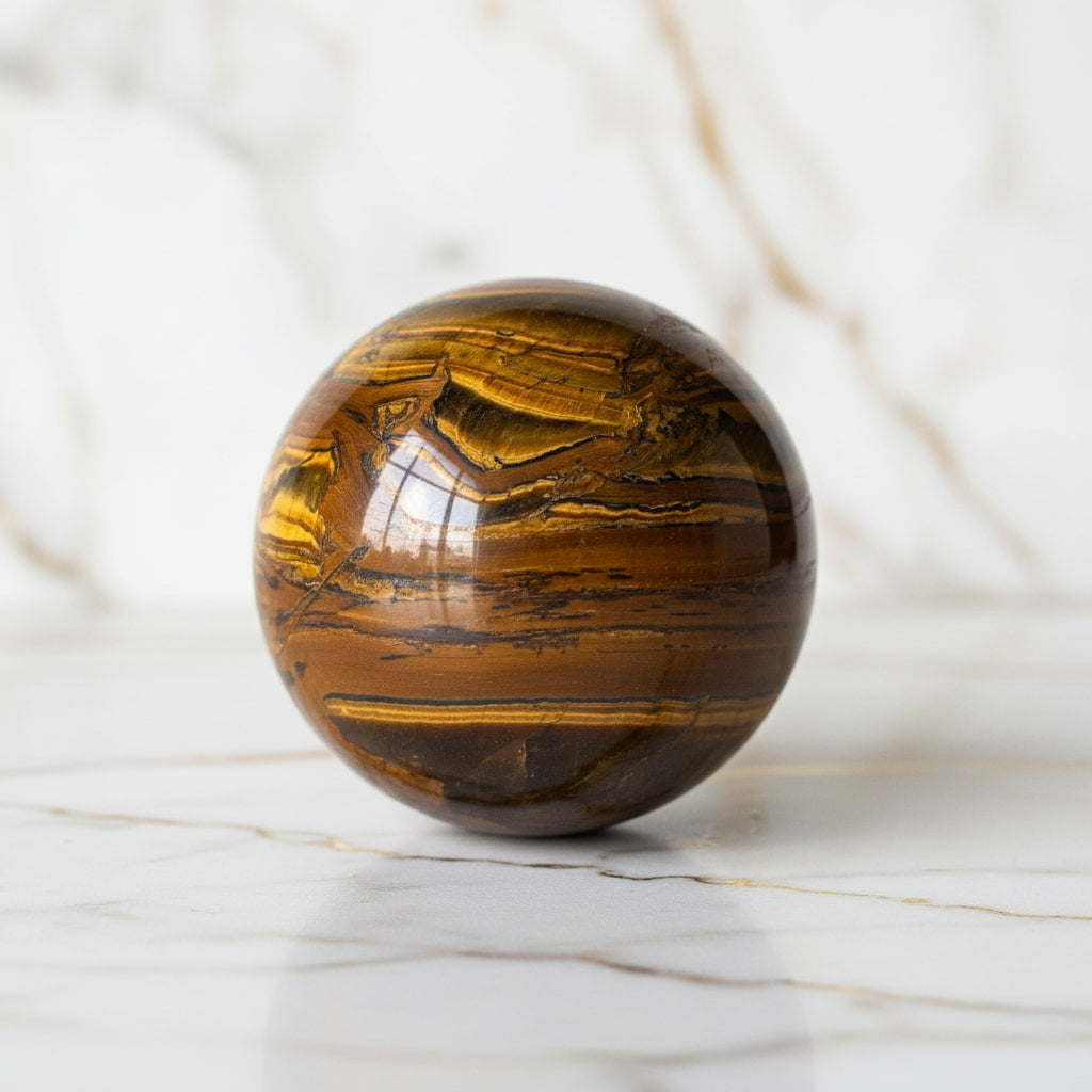 Tigerauge Kugel – Natürliche Kraftquelle JETZT sichern CrystalScents