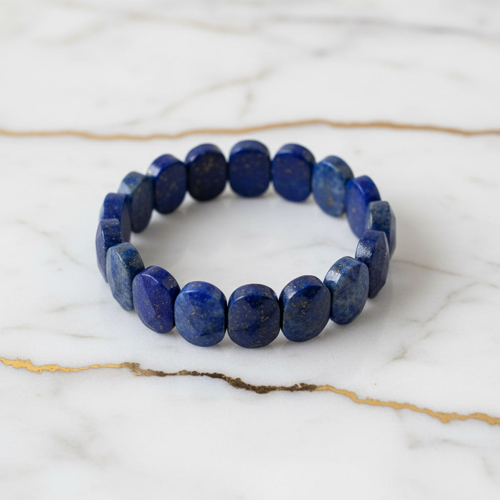 Lapislazuli Facettenarmband – Faszination & Eleganz
