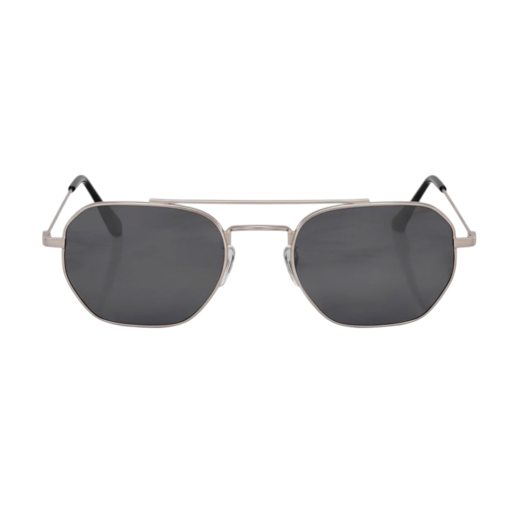 Sonnenbrille Silber – Eckige Brille mit mittlerem Steg CrystalScents