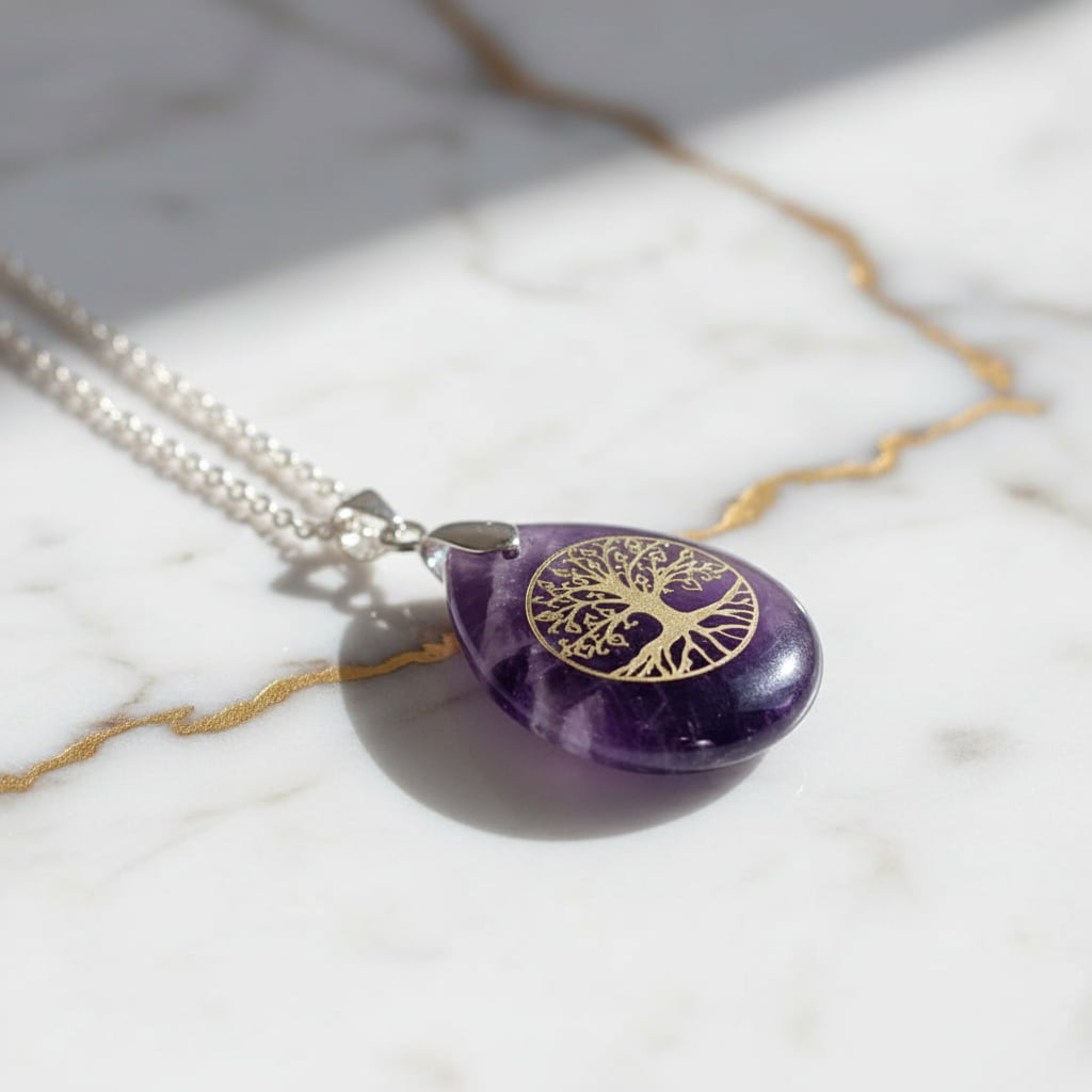 Amethyst Halskette – Baum des Lebens für Wachstum & Harmonie CrystalScents
