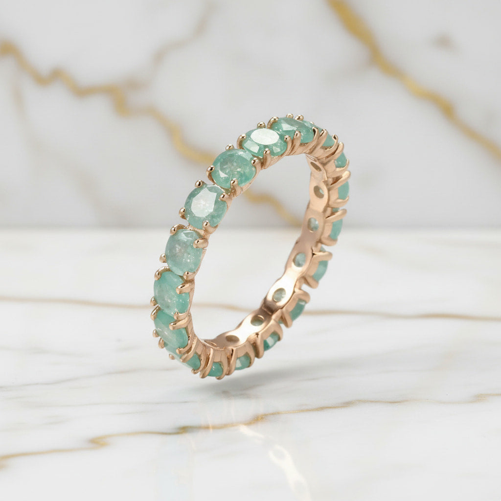 Ring - Funkelnder grüner Bandring CrystalScents