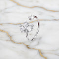 Ring offen mit weißem Ahornblatt CrystalScents