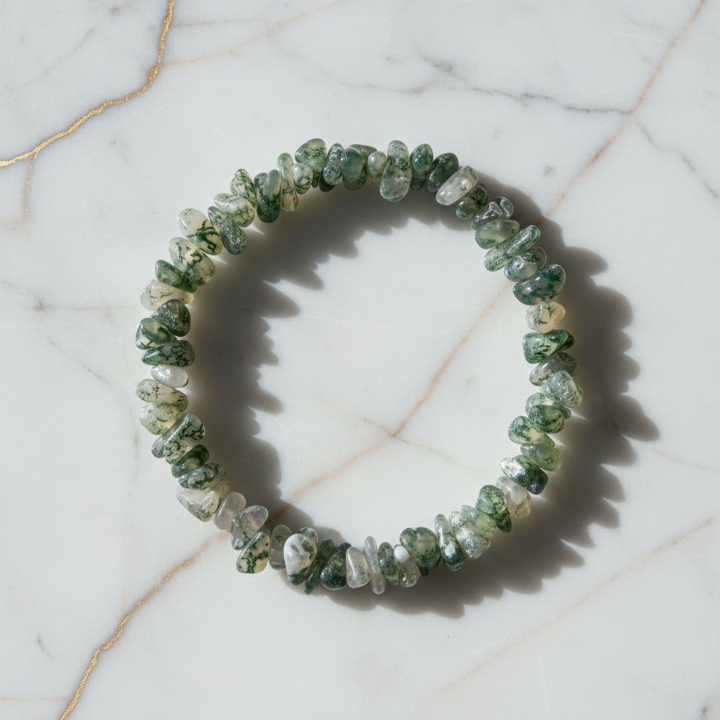 Moosachat Splitter Armband - Erdung & Ausgeglichenheit