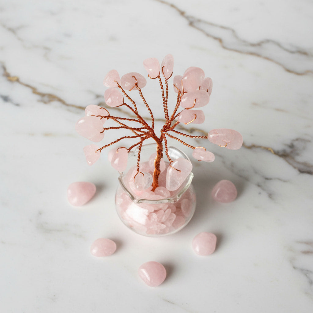 Mini Rosenquarz Baum - Liebesgrüße der Natur CrystalScents