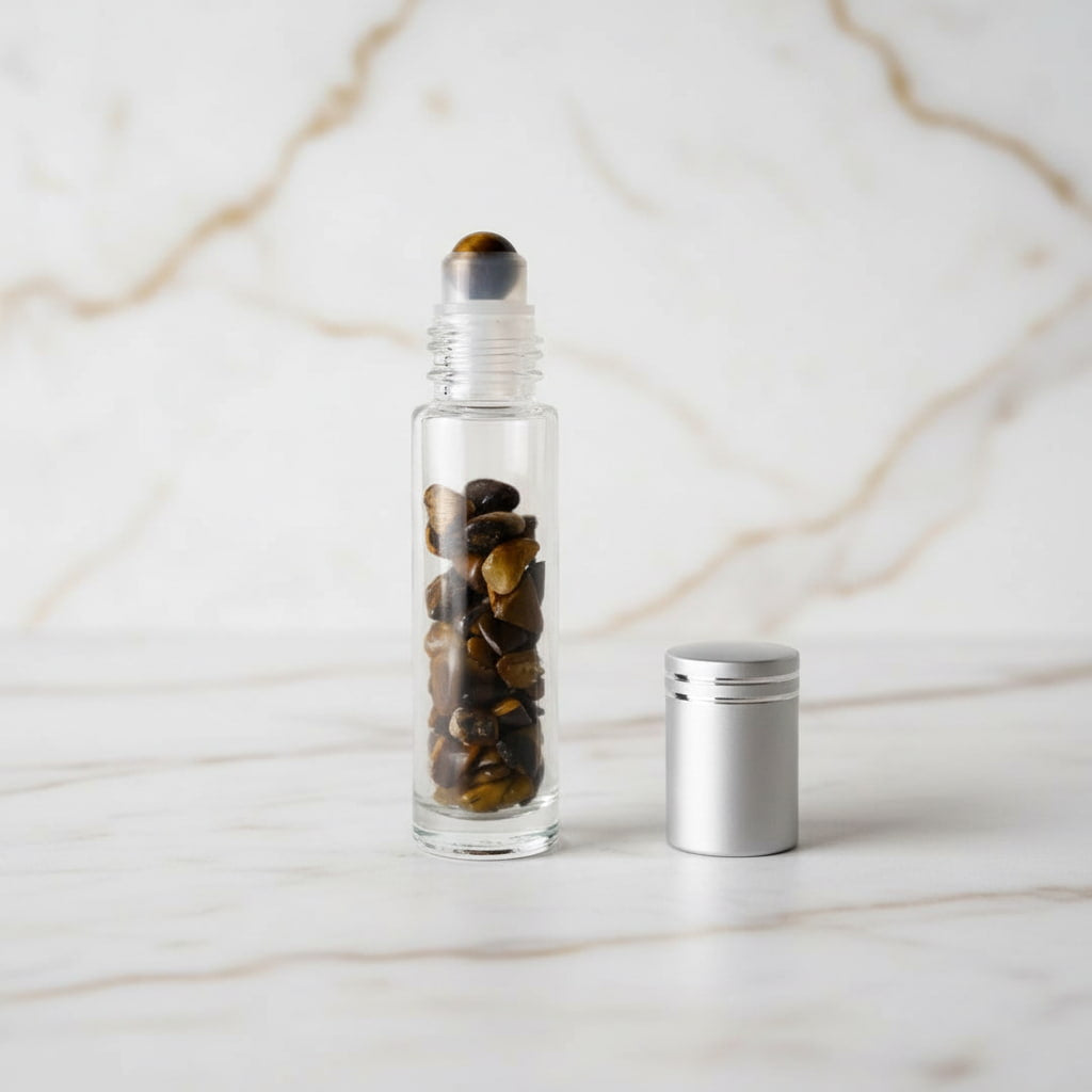 Tigerauge Ölroller – Praktische Größe für die Handtasche CrystalScents