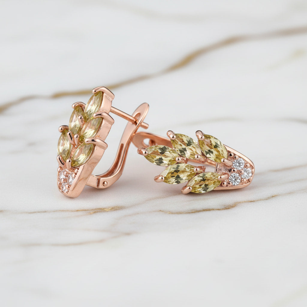 Kreolen Gold - Champagnerfarbene Blätter CrystalScents