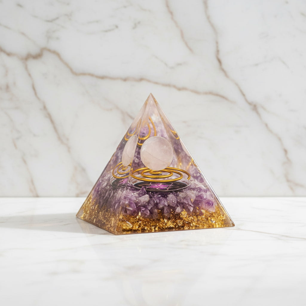 Amethyst Orgonit Pyramide - Klarheit & Inspiration CrystalScents