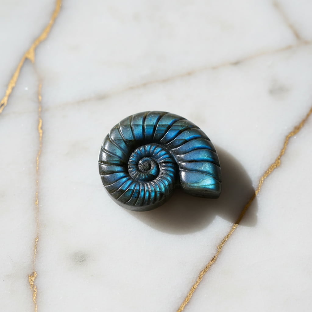 Labradorit Nautilus – Natur & Eleganz JETZT entdecken CrystalScents