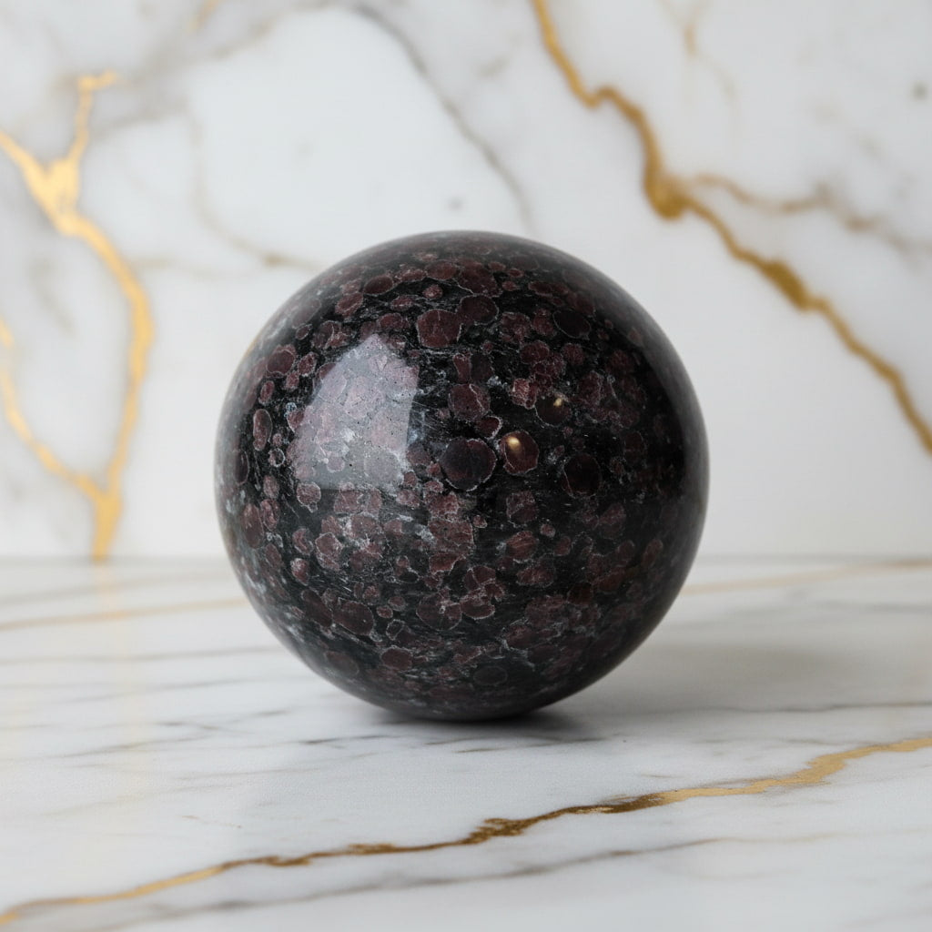 Große Granat Kugel – Farbspiel aus der Natur CrystalScents