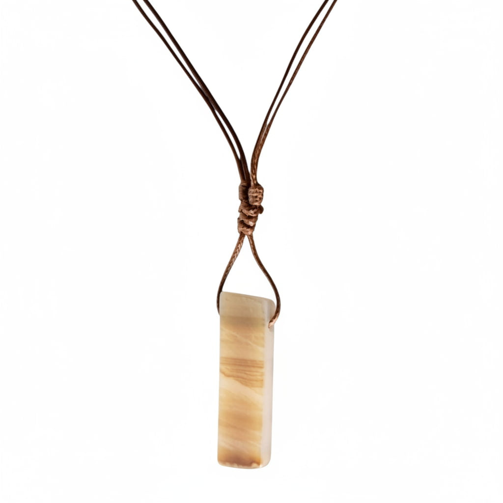 Achat Halskette – Länglicher Anhänger für Eleganz & Harmonie CrystalScents