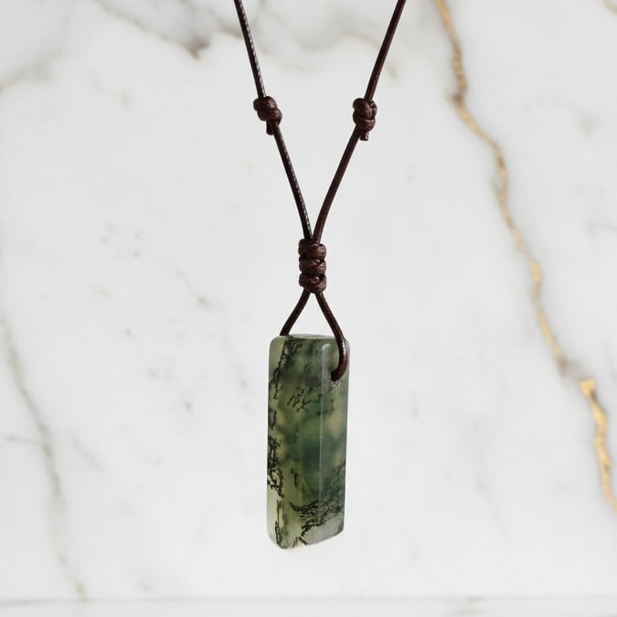 Moosachat Halskette - Gelassenheit & Gleichgewicht