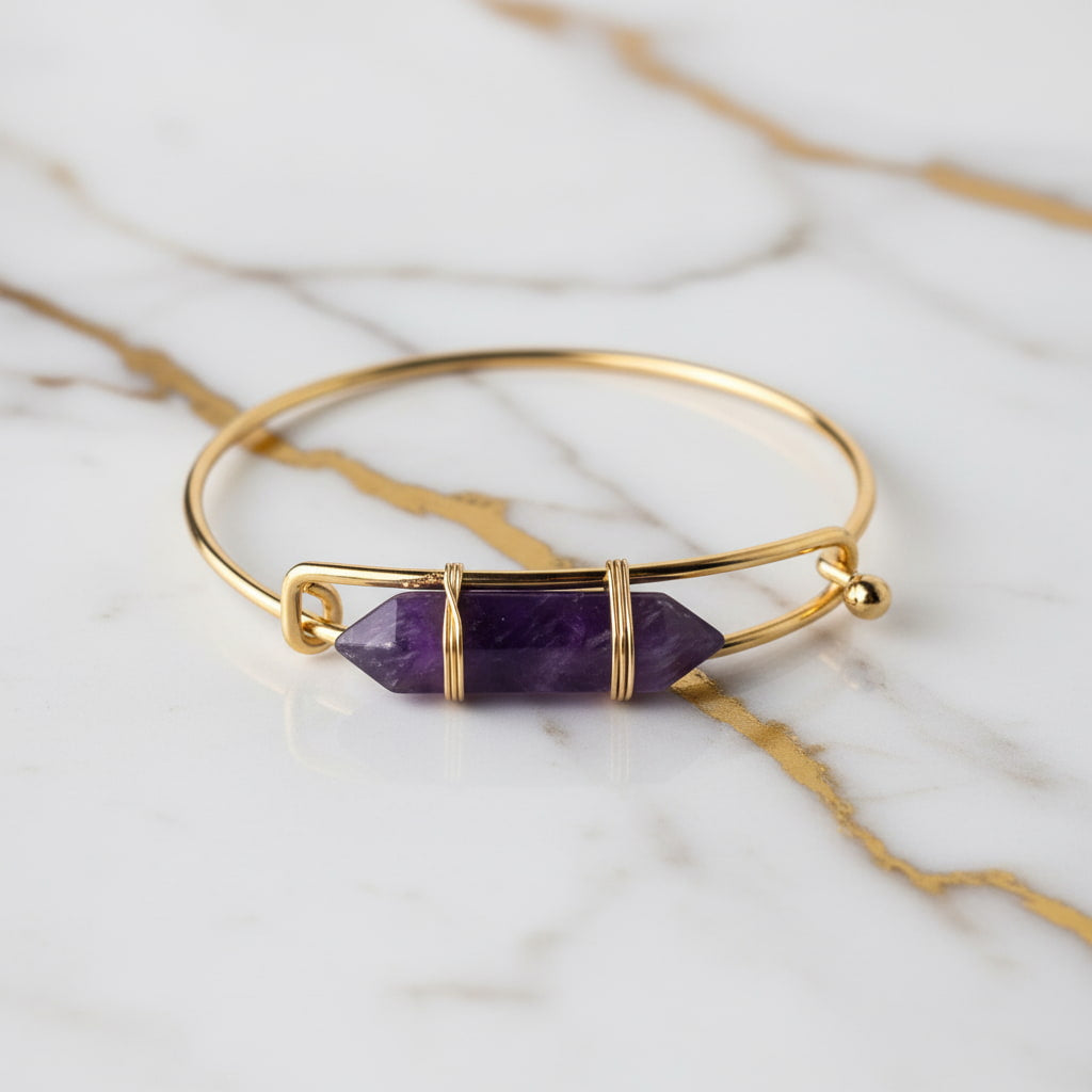 Amethyst Armreif - Harmonie & Ausstrahlung CrystalScents
