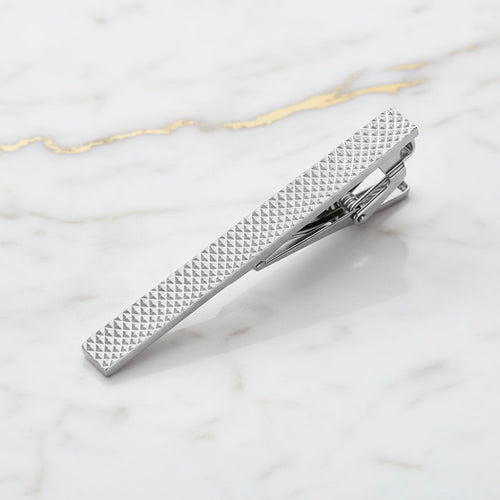 Krawattenklammer – Silberfarbene Klammer mit zeitlosem Design CrystalScents