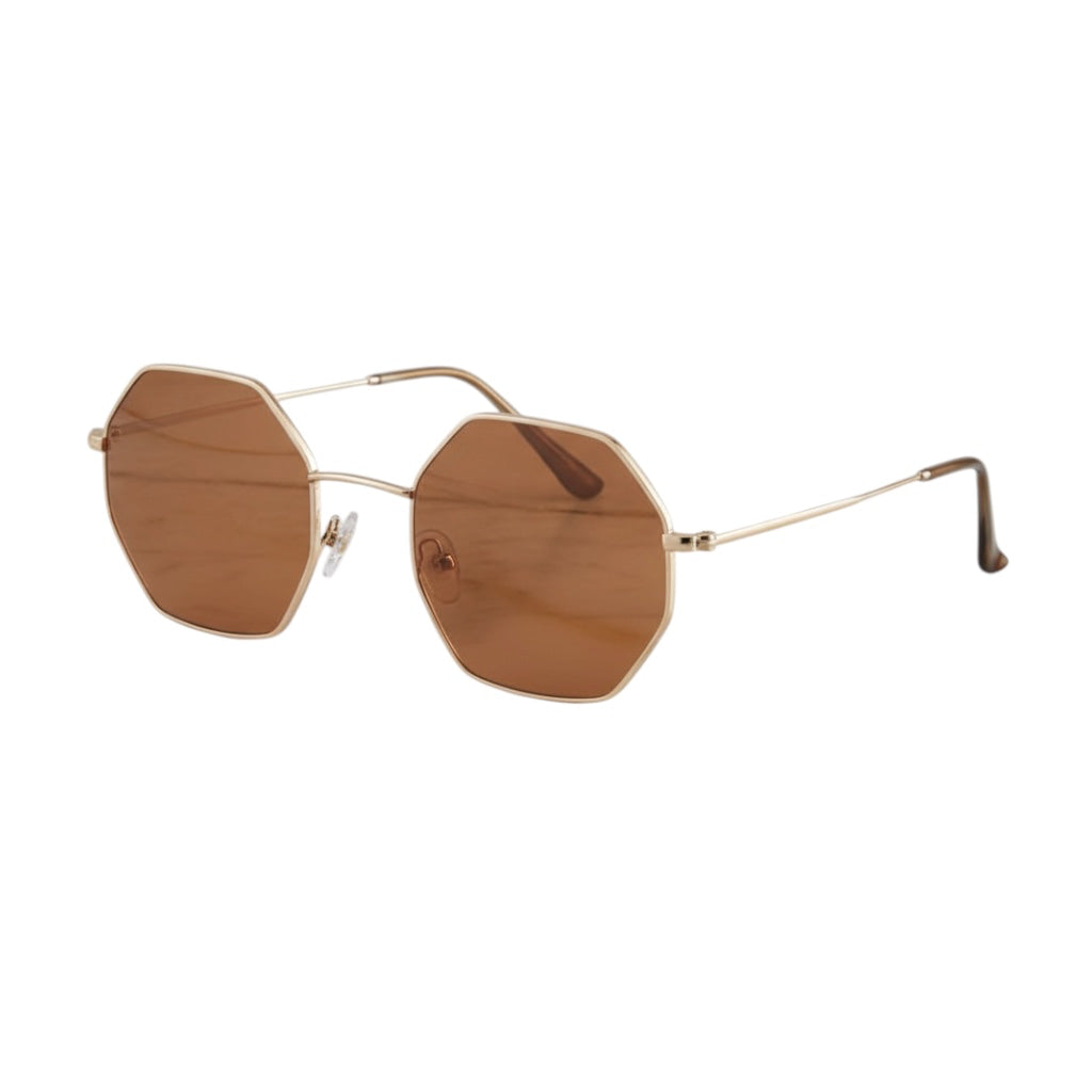 Sonnenbrille – Goldbraun Eckig CrystalScents
