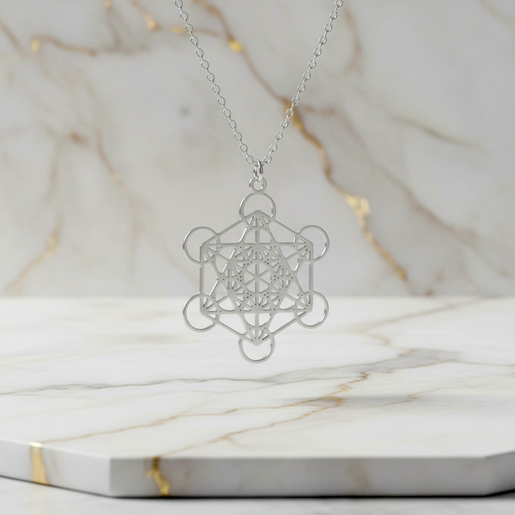 Halskette – Silberne „Heilige Geometrie“ CrystalScents
