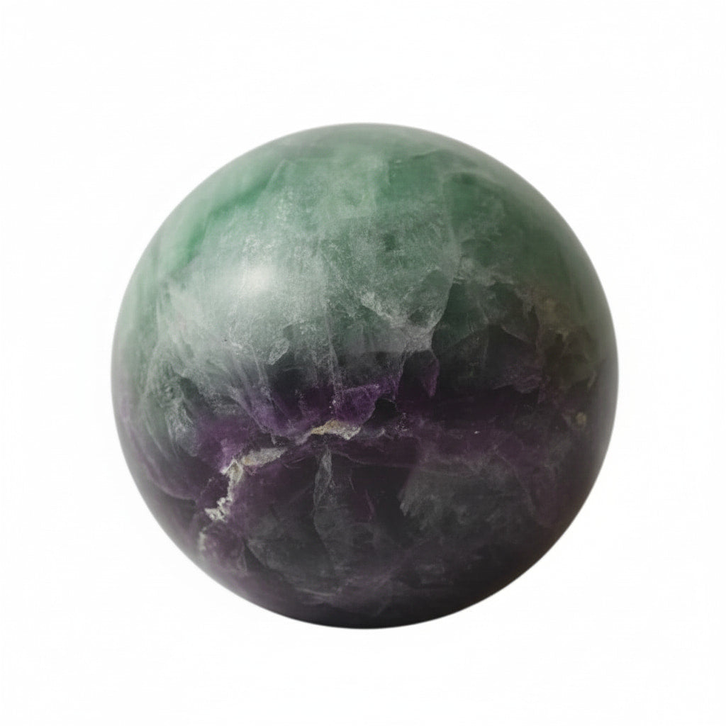 Große Fluorit Kugel – Dekoratives Highlight in Grün & Lila CrystalScents