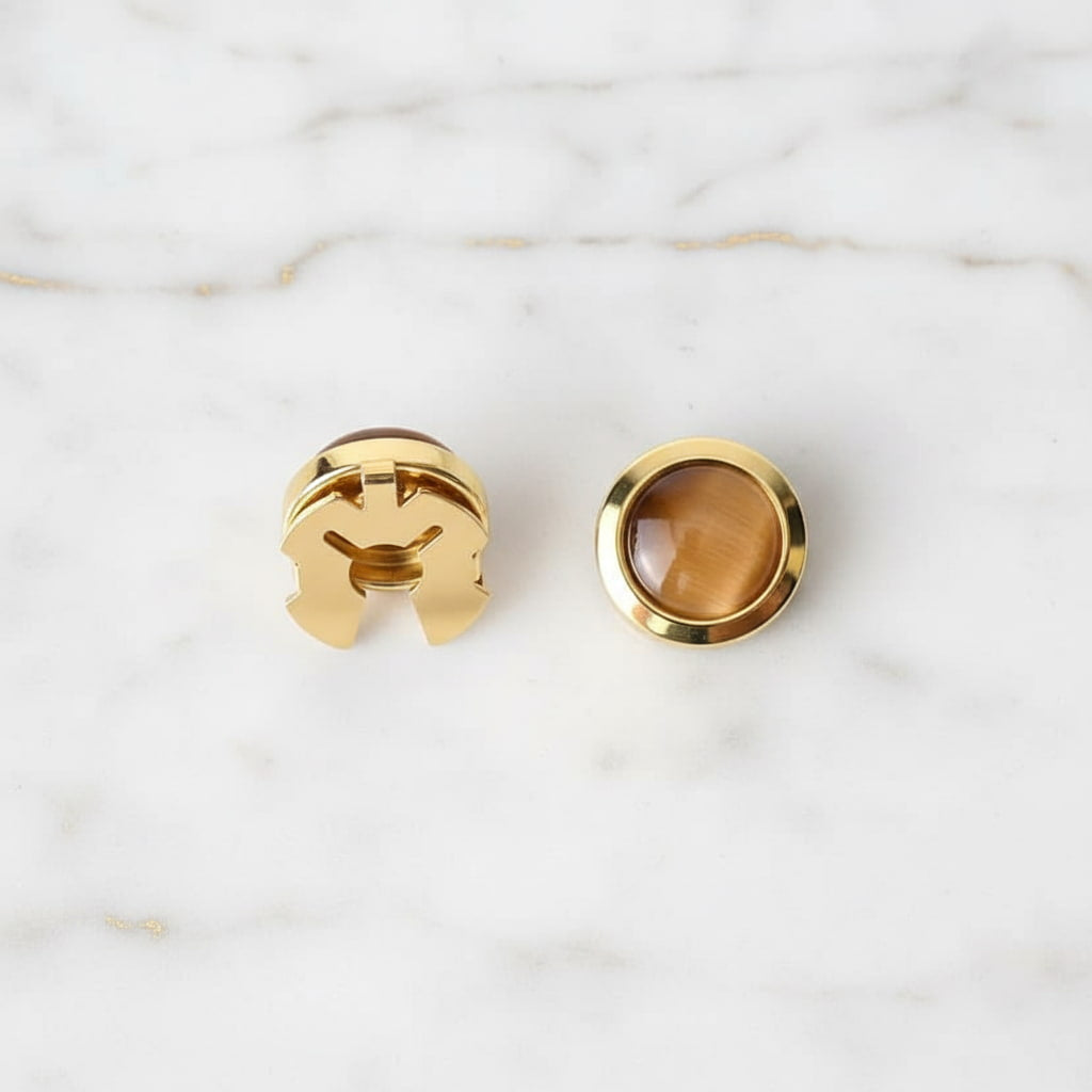 Manschettenknöpfe mit braunem Katzenauge