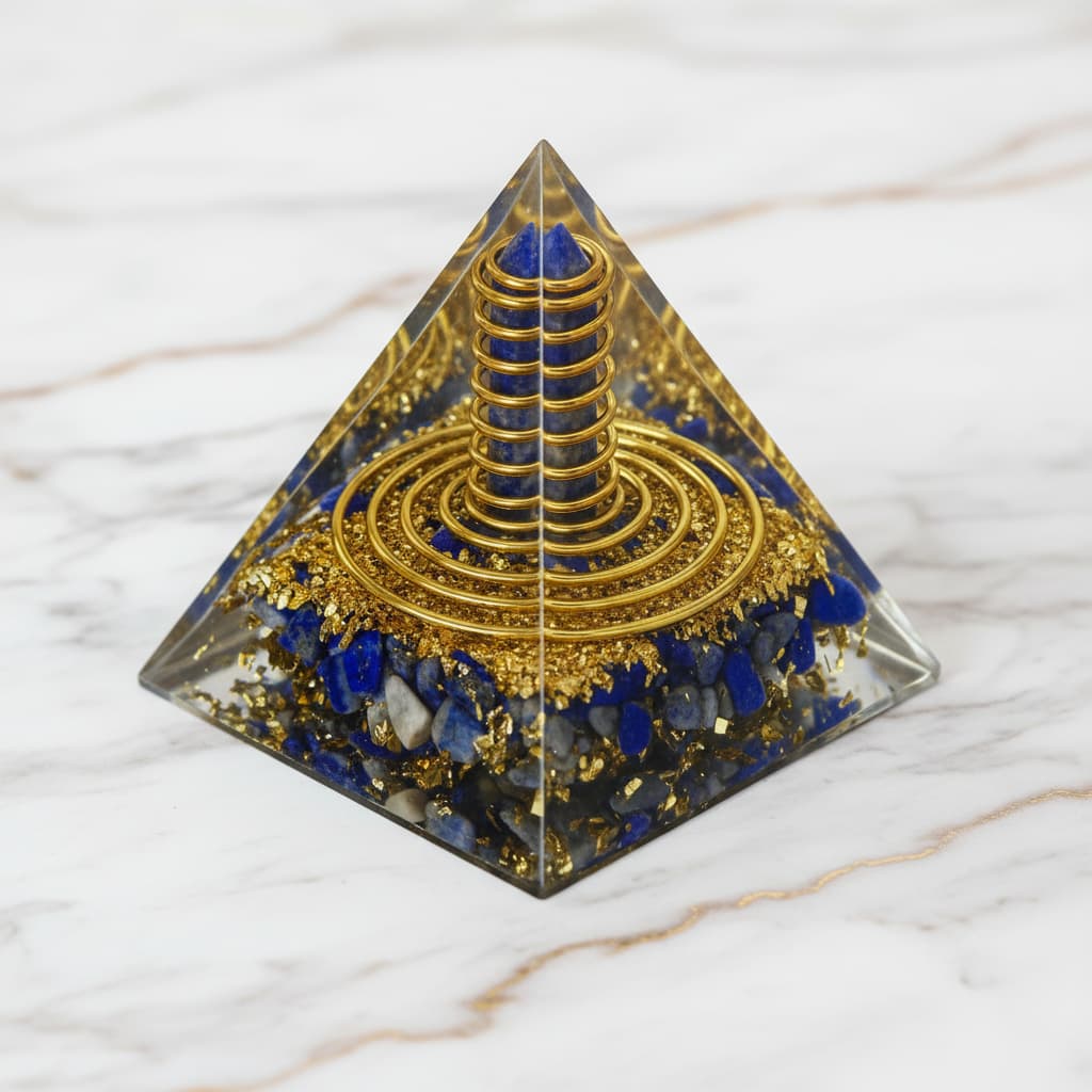 Orgonit Pyramide Lapislazuli - Weisheit & Schönheit CrystalScents