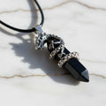 Obsidian Halskette - Doppelender Drache CrystalScents