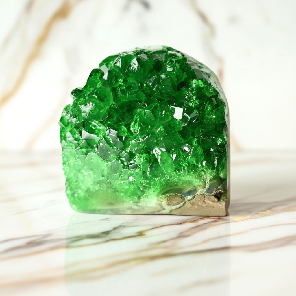 Amethystdruse – Leuchtend grünes Highlight voller Farbe CrystalScents