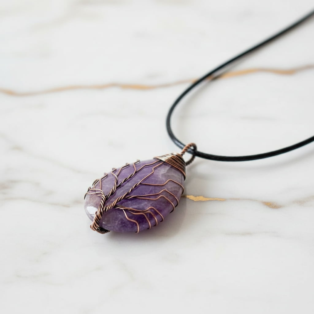 Amethyst Halskette – Tropfen für Balance & Gelassenheit CrystalScents