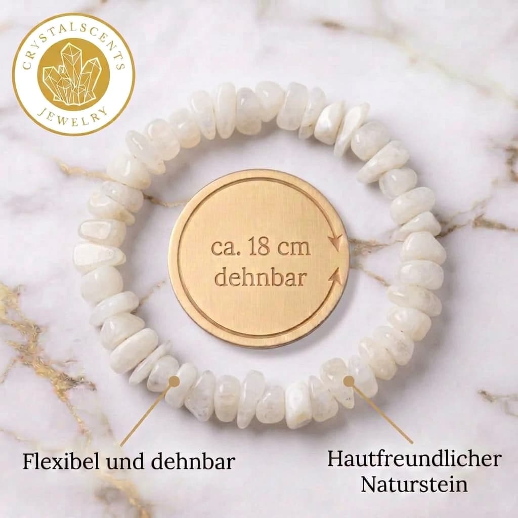 Mondstein Splitterarmband  - Sanfte Energie