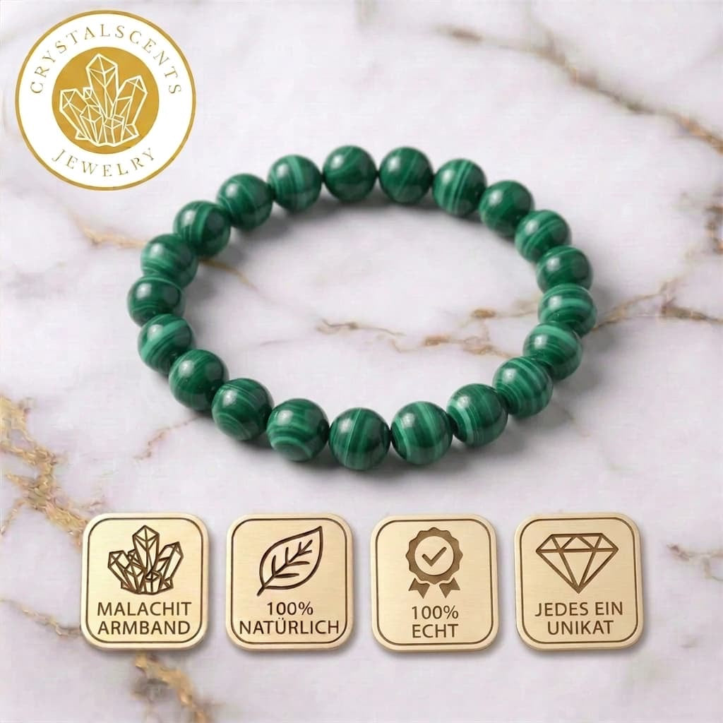 Malachit Kugelarmband – Fokus & Balance