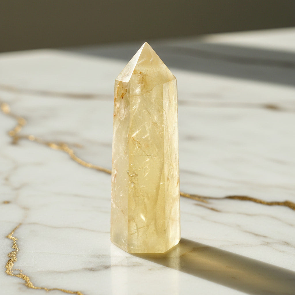 Mini Citrin Obelisk – Optimismus & Energie CrystalScents
