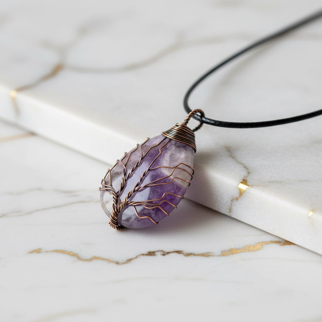Amethyst Halskette – Tropfen für Balance & Gelassenheit CrystalScents