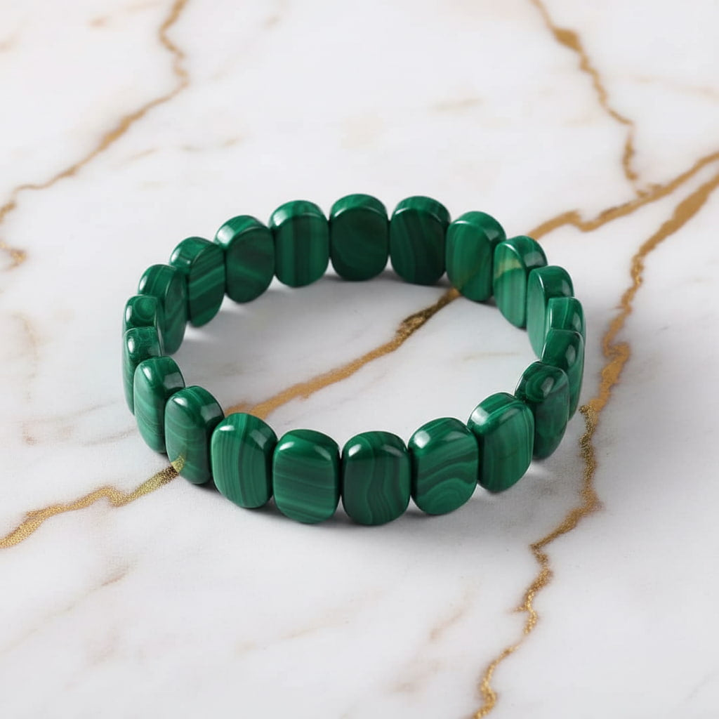 Malachit Armband - Lebendige Optik
