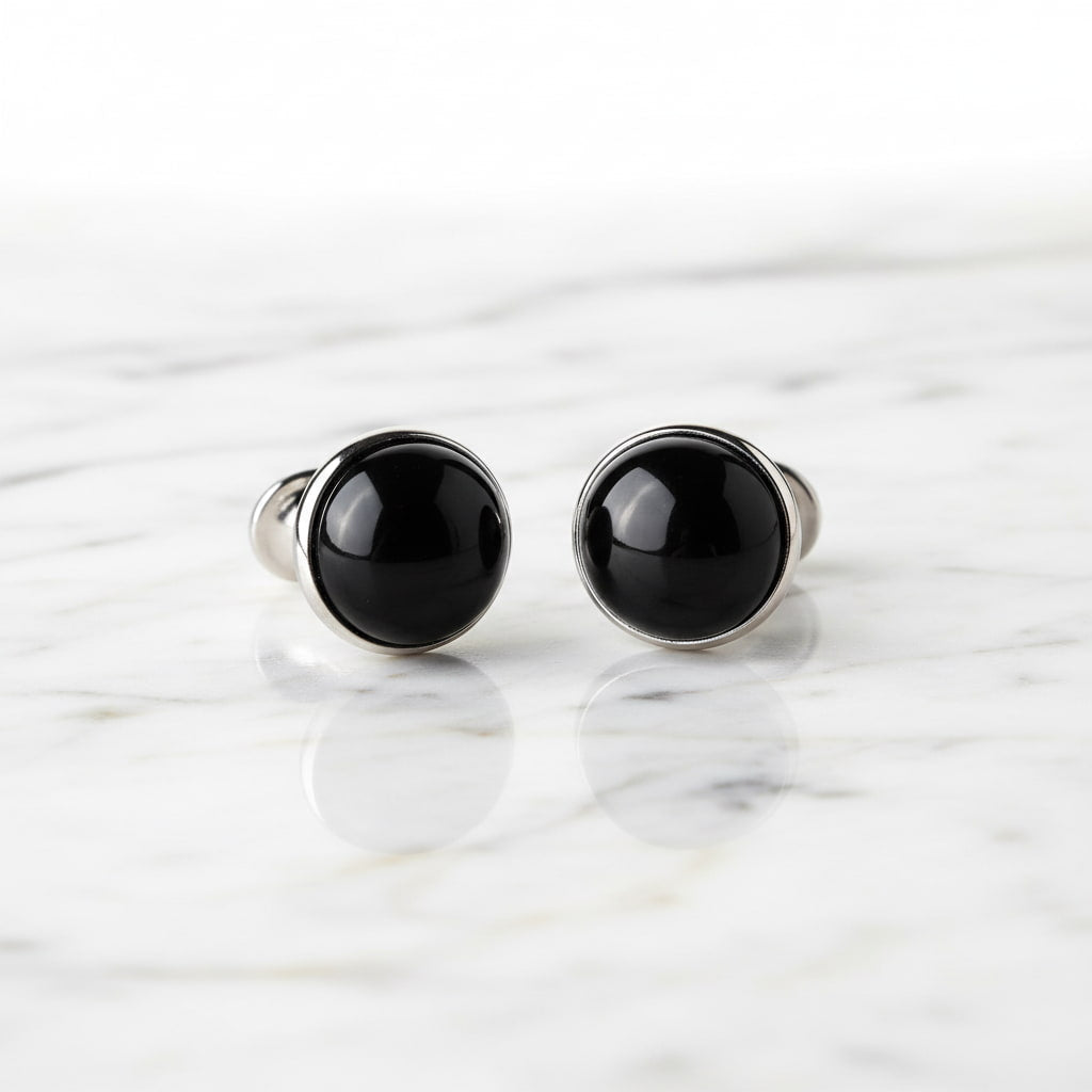 Obsidian Manschettenknöpfe - Stärke & Stabilität CrystalScents
